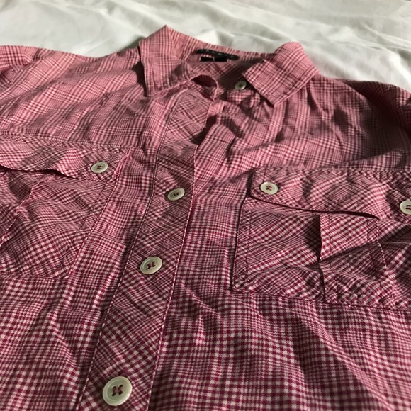 THEORY raspberry button-down - Picture 4 of 7
